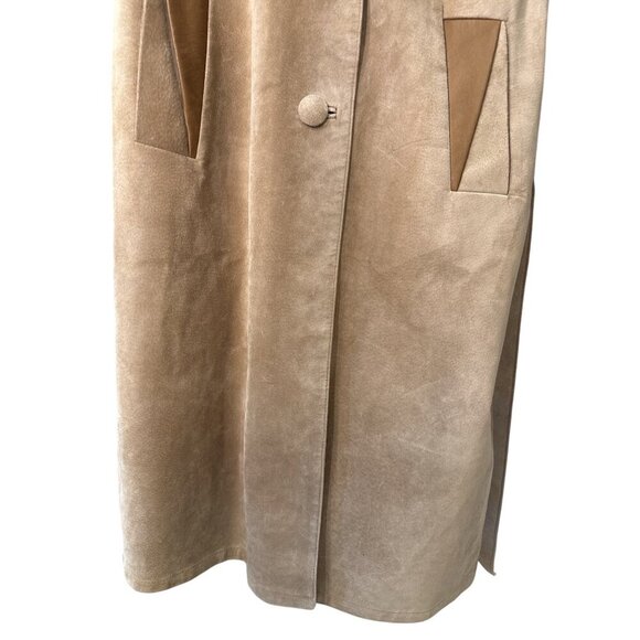 Vintage Sportmaster Faux Suede Long Coat Made in Canada Pre-Owned Good Condition - Picture 2 of 12